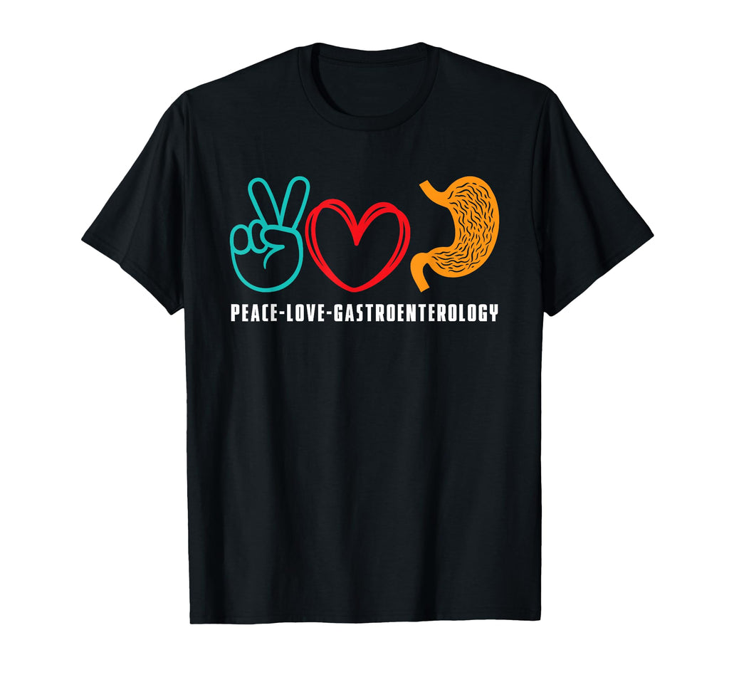 Peace Love Gastroenterology T-Shirt - Minimalist Print for Adults - T-Shirt, Sweatshirt, Hoodie