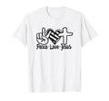 Christian Cross Heart Peace Love T-Shirt - Aesthetic Graphic Men Women - T-Shirt, Sweatshirt, Hoodie