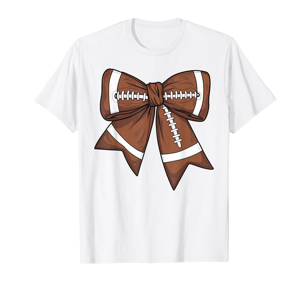 Football Coquette Bow Football Mom Game T-Shirt - Custom Art Print Unisex - T-Shirt, Sweatshirt, Hoodie