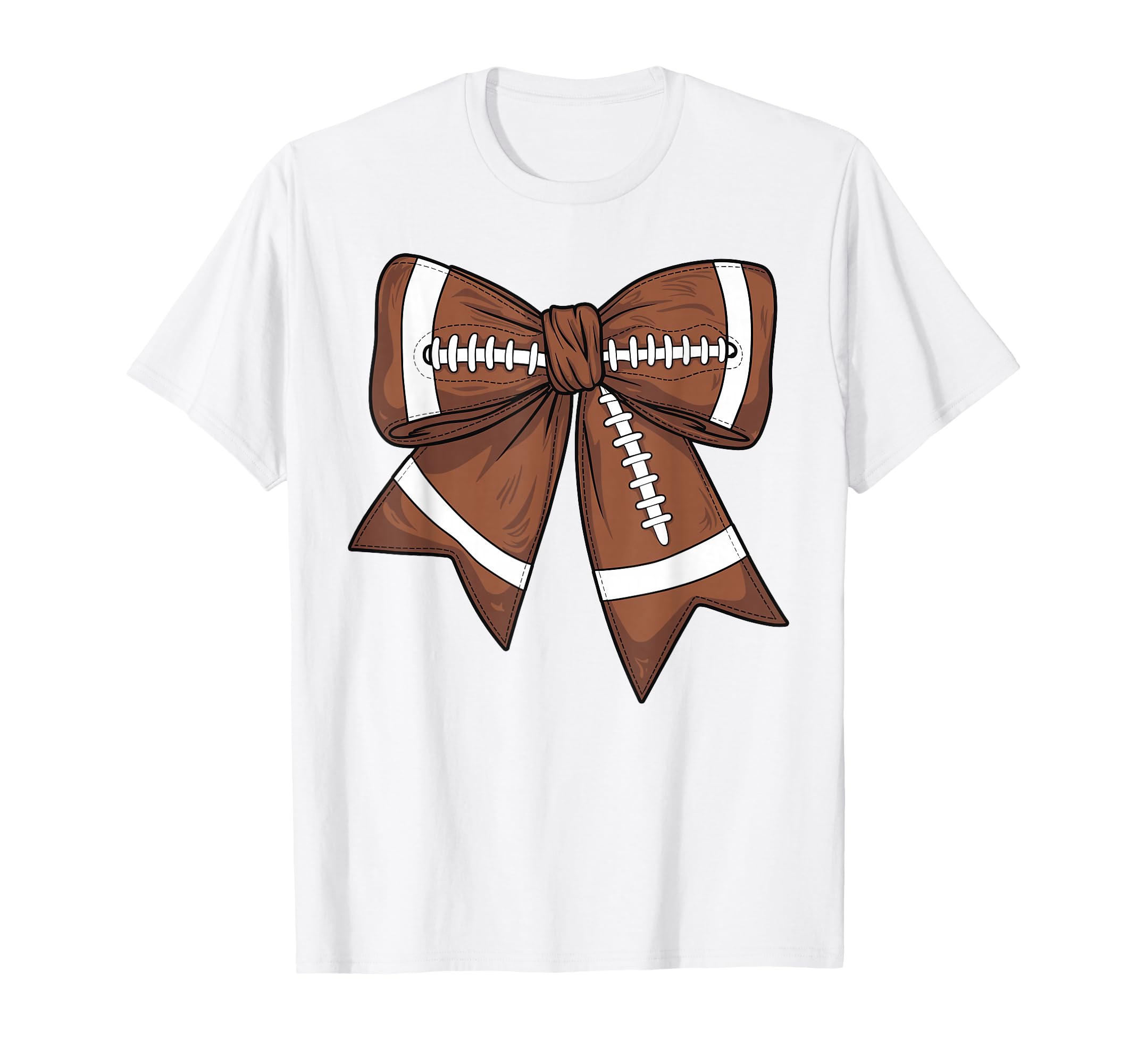 Football Coquette Bow Football Mom Game T-Shirt - Custom Art Print Unisex - T-Shirt, Sweatshirt, Hoodie