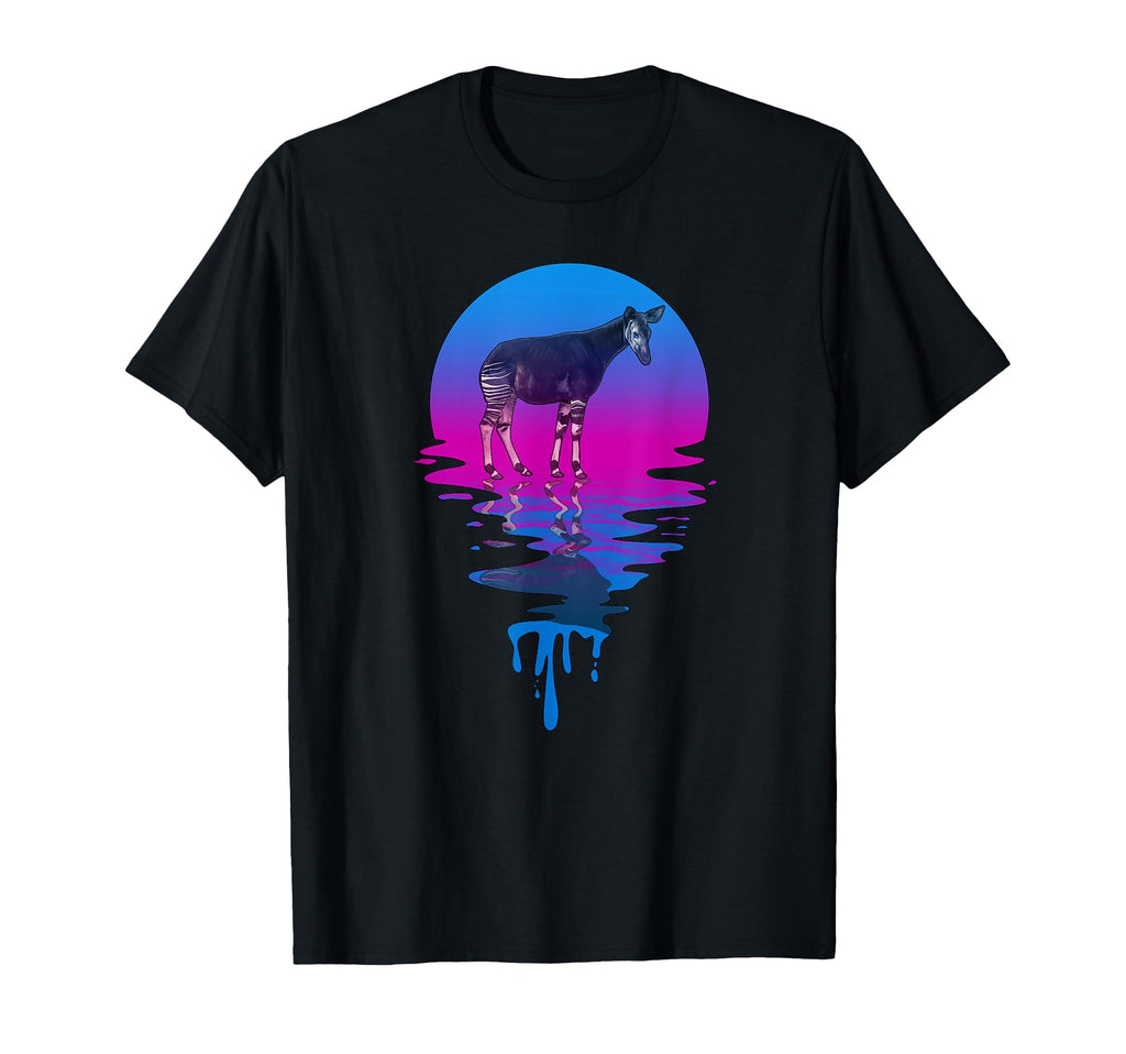 Sunset Okapi T-Shirt - Custom Art Print Unisex - T-Shirt, Sweatshirt, Hoodie