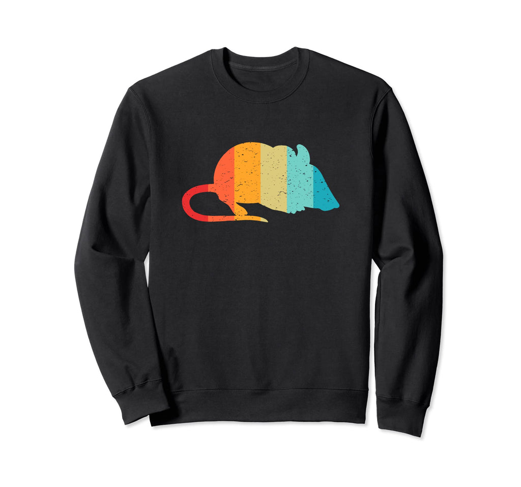 Mouse Silhouette 70S 80S Distressed Sweatshirt - Custom Art Print Unisex - T-Shirt, Sweatshirt, Hoodie