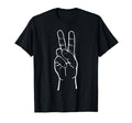 Peace Sign Two Fingers Hand Gesture T-Shirt - Aesthetic Graphic for Adults - T-Shirt, Sweatshirt, Hoodie