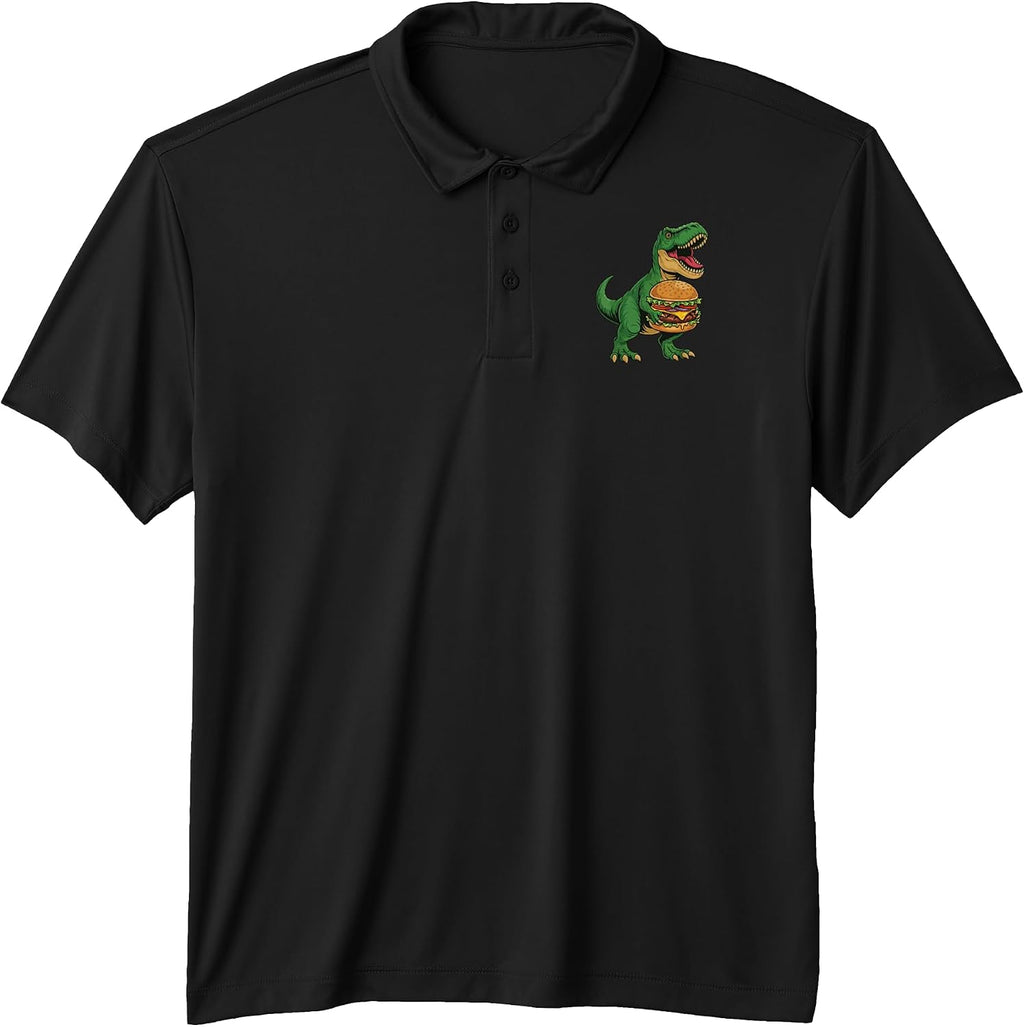Dinosaur Hamburger Fast Food Foodie Cute - Adult & Kids T-Shirts, Sweatshirts & Hoodies apparel design preview 1
