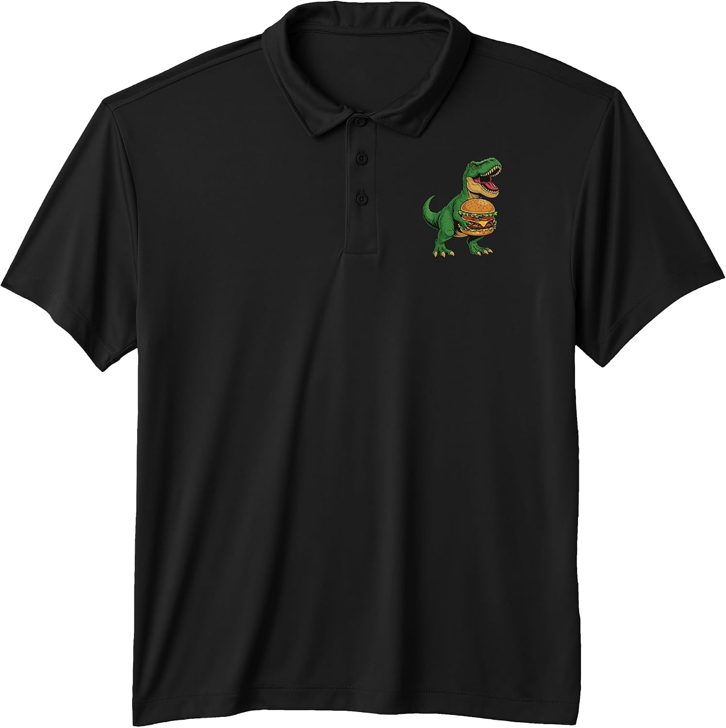 Dinosaur Hamburger Fast Food Foodie Cute - Adult & Kids T-Shirts, Sweatshirts & Hoodies apparel design preview 1