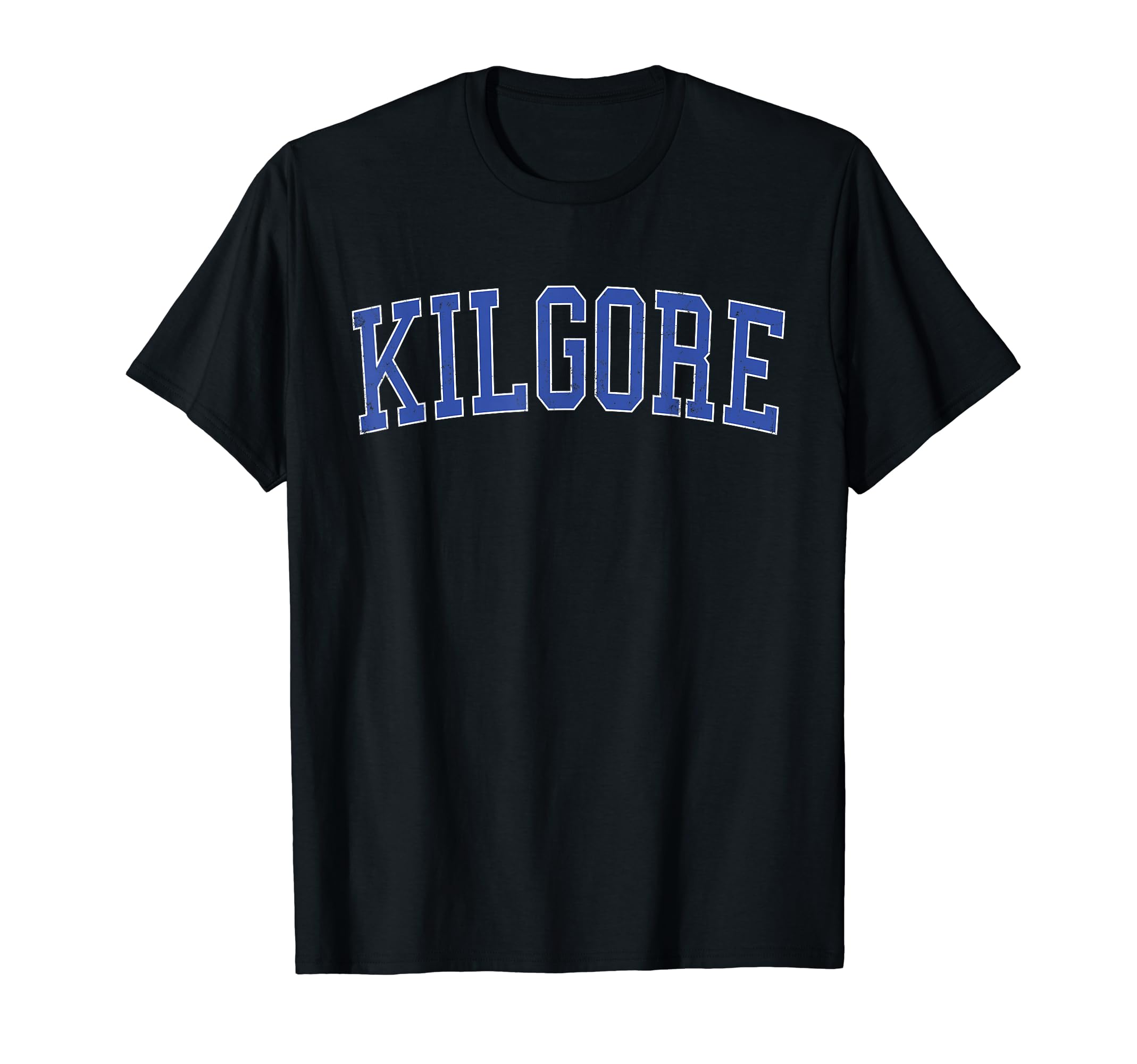 Kilgore Tx Distressed Blue Varsity T-Shirt - Aesthetic Graphic Men Women - T-Shirt, Sweatshirt, Hoodie