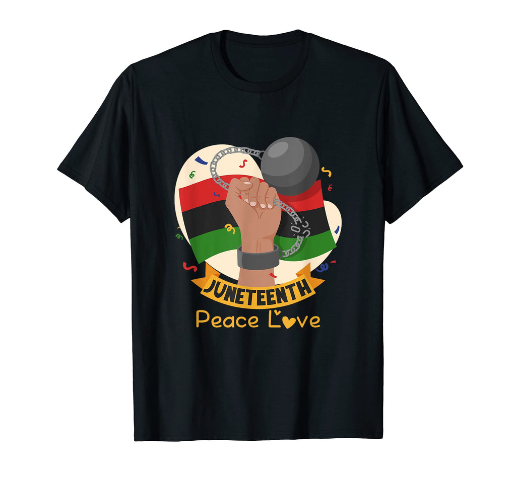 Peace Love Juneteenth Sweatshirt - Custom Art Print Men Women - T-Shirt, Sweatshirt, Hoodie