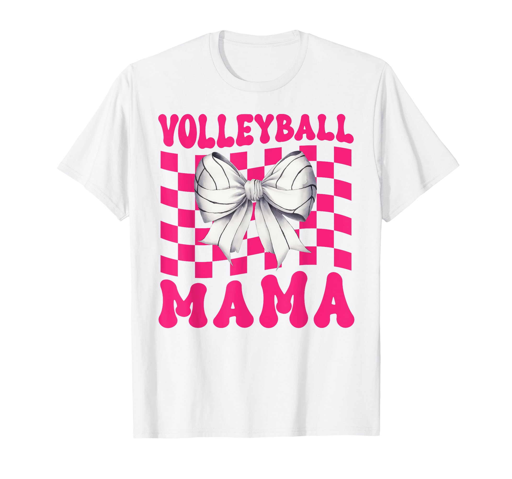 Volleyball Mama Coquette Bow Game Day T-Shirt - Novelty Apparel for Adults - T-Shirt, Sweatshirt, Hoodie