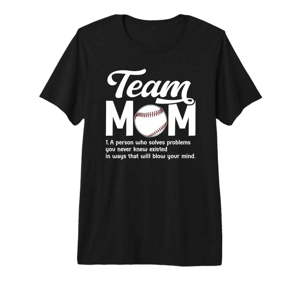 Baseball Team Mom Definition Baseball T-Shirt - Minimalist Print Unisex - T-Shirt, Sweatshirt, Hoodie