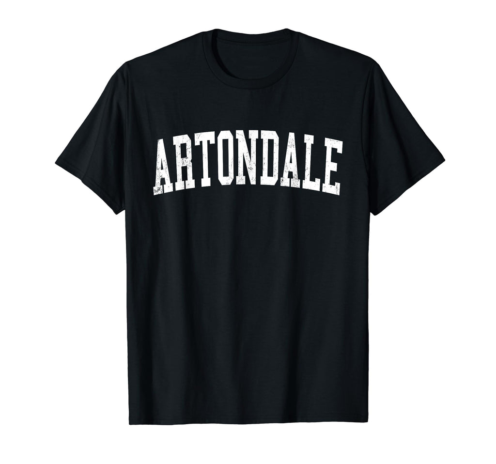Artondale Wa Distressed White Varsity T-Shirt - Aesthetic Graphic Men Women - T-Shirt, Sweatshirt, Hoodie