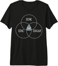 Venn Diagram IDGAF Funny Meme Science IDC IDK - Adult & Kids T-Shirts, Sweatshirts & Hoodies apparel design preview 1