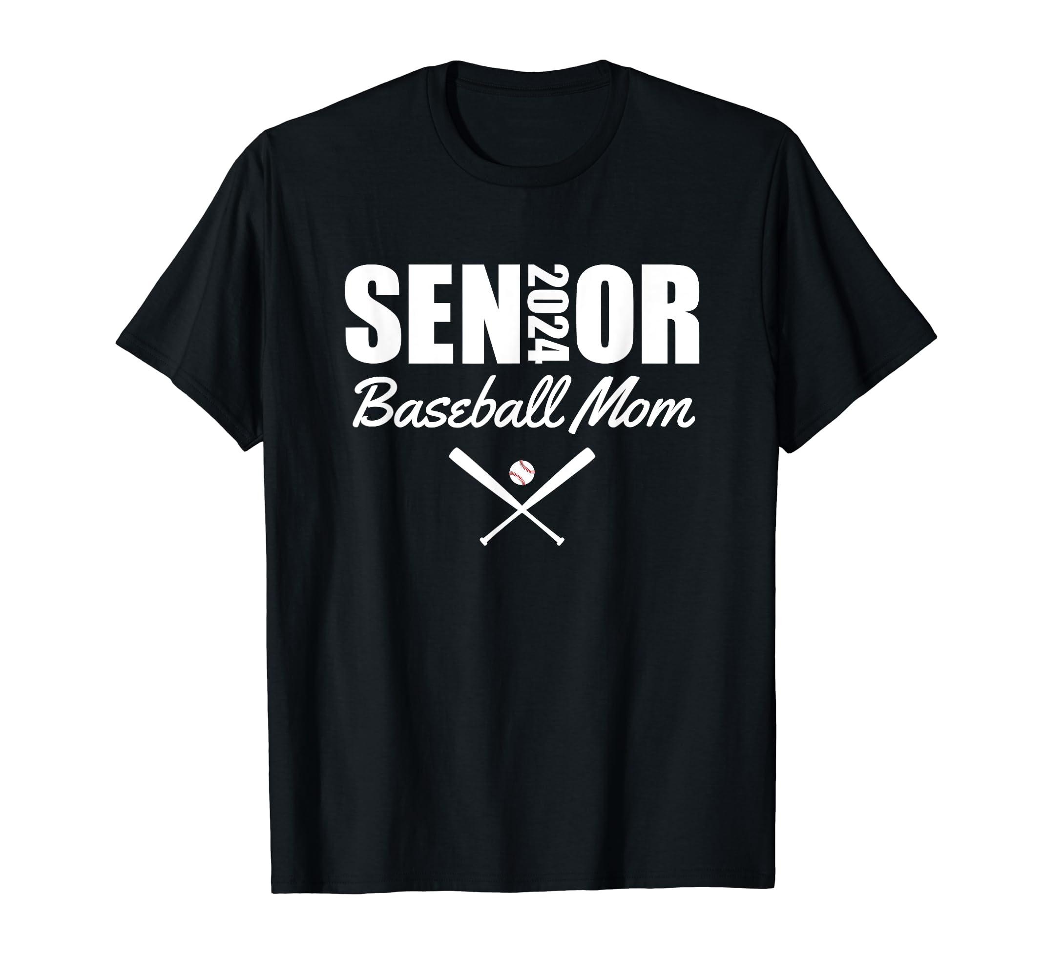 Senior Baseball Mom 2024 Team Parent T-Shirt - Custom Art Print for Adults - T-Shirt, Sweatshirt, Hoodie