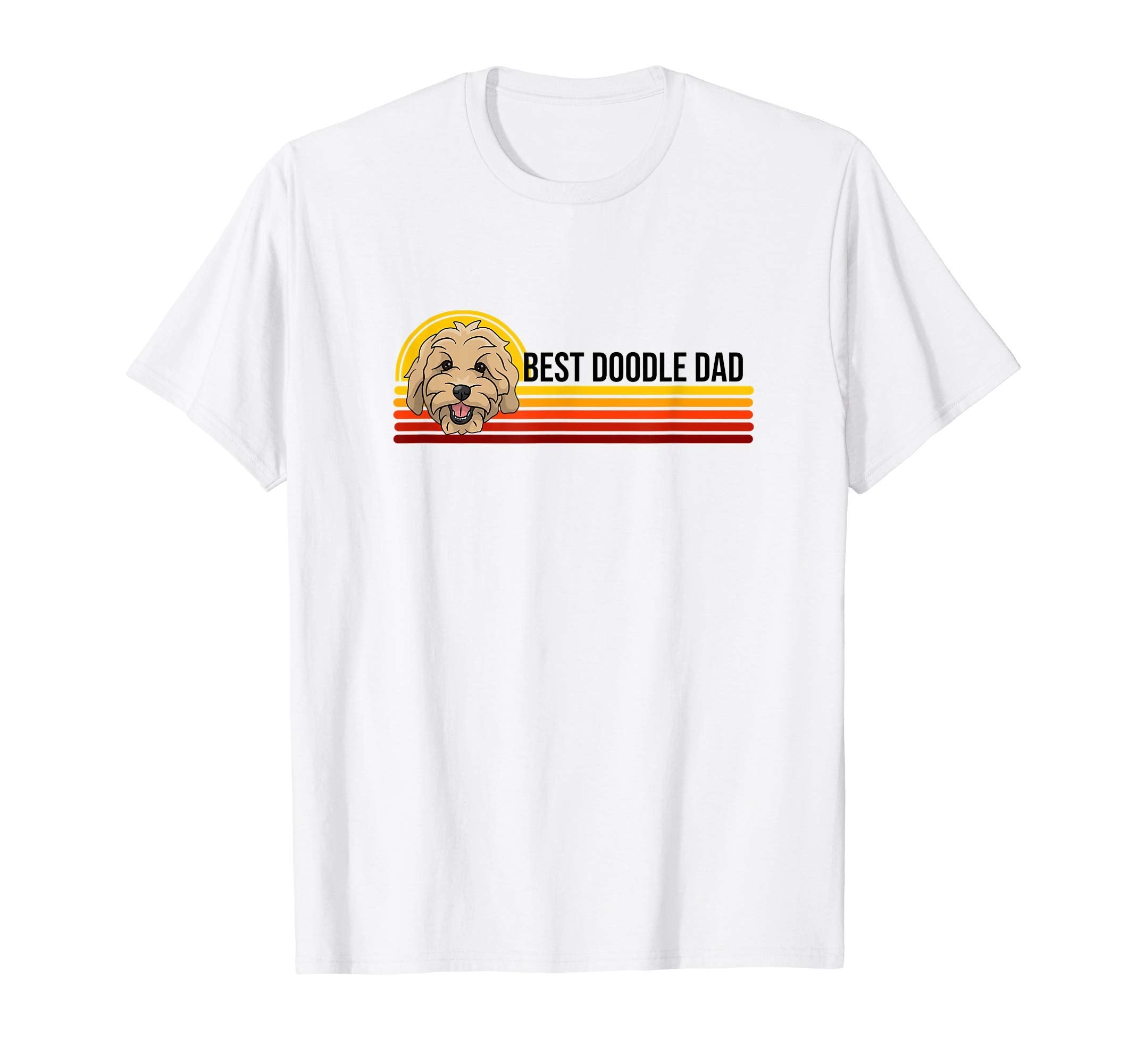 Mens Goldendoodle Dad Doodle Dad Sunset T-Shirt - Fun Novelty Design Unisex - T-Shirt, Sweatshirt, Hoodie