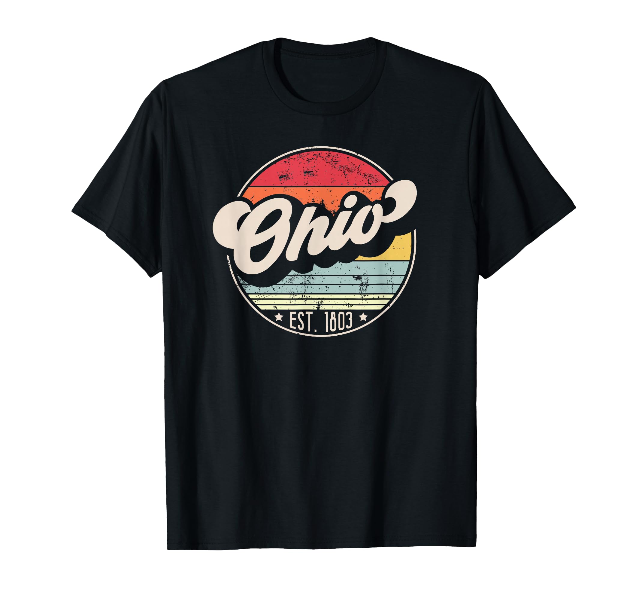 Ohio Home State Oh 70S Sunset T-Shirt - Minimalist Print Men Women - T-Shirt, Sweatshirt, Hoodie