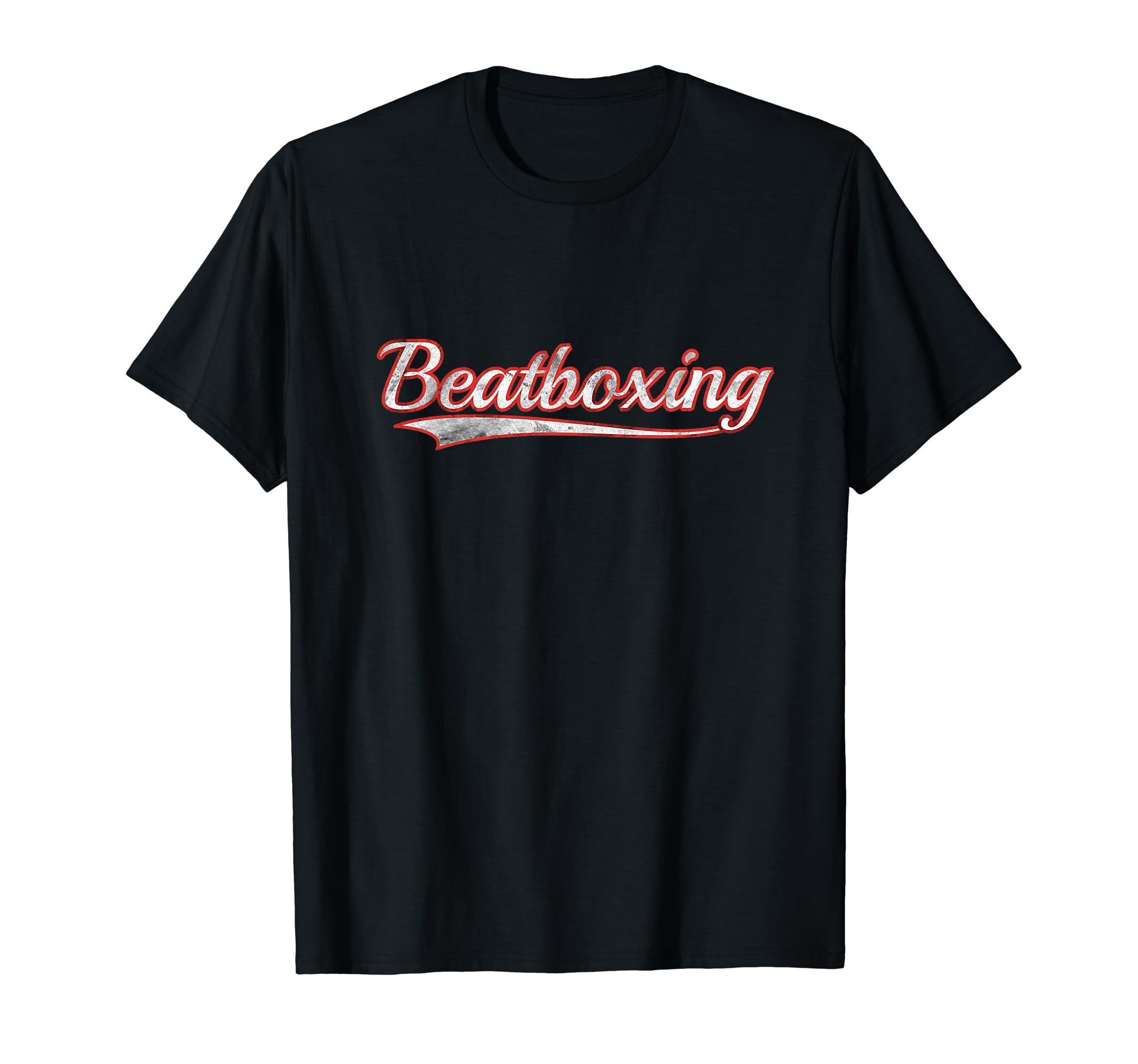 Beatboxing Varsity Distressed Throwback T-Shirt - Trendy Graphic for Adults - T-Shirt, Sweatshirt, Hoodie