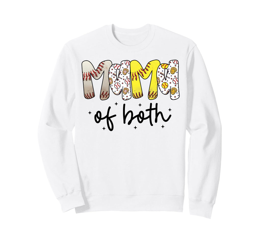 Mama Both Baseball Softball Mom Sweatshirt - Minimalist Print for Adults - T-Shirt, Sweatshirt, Hoodie