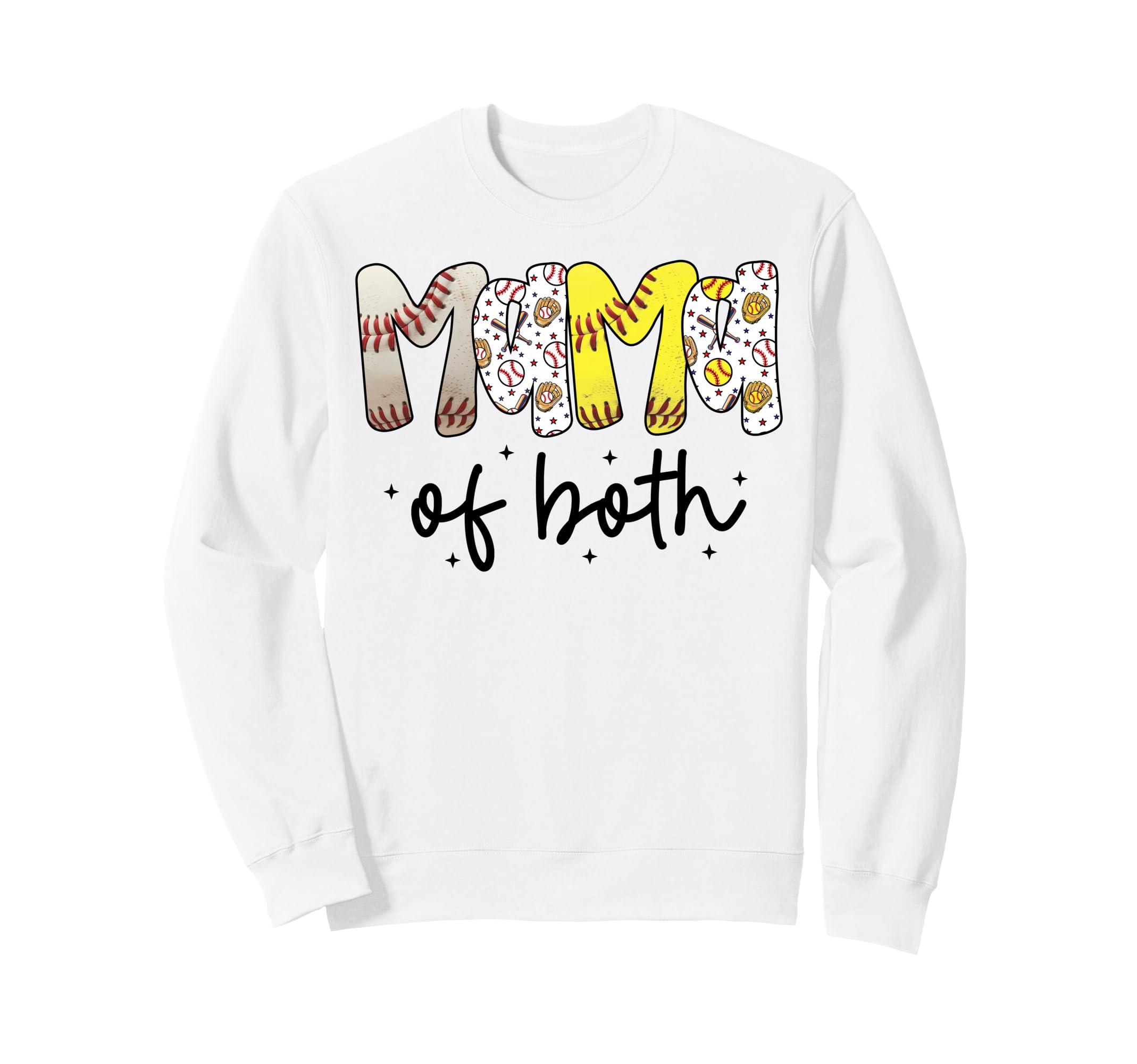 Mama Both Baseball Softball Mom Sweatshirt - Minimalist Print for Adults - T-Shirt, Sweatshirt, Hoodie
