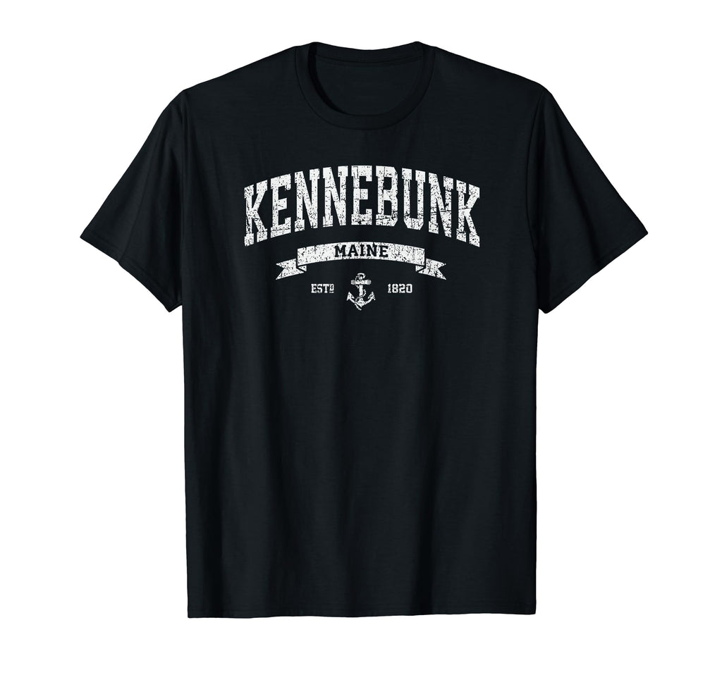 Kennebunk Maine Me Distressed 207 T-Shirt - Casual Everyday Wear for Adults - T-Shirt, Sweatshirt, Hoodie