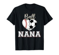 Ball Nana Baseball Soccer Heart Mothers T-Shirt - Trendy Graphic Men Women - T-Shirt, Sweatshirt, Hoodie