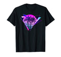 Miami Palm Tree Sunset 80S Vaporwave T-Shirt - Custom Art Print for Adults - T-Shirt, Sweatshirt, Hoodie