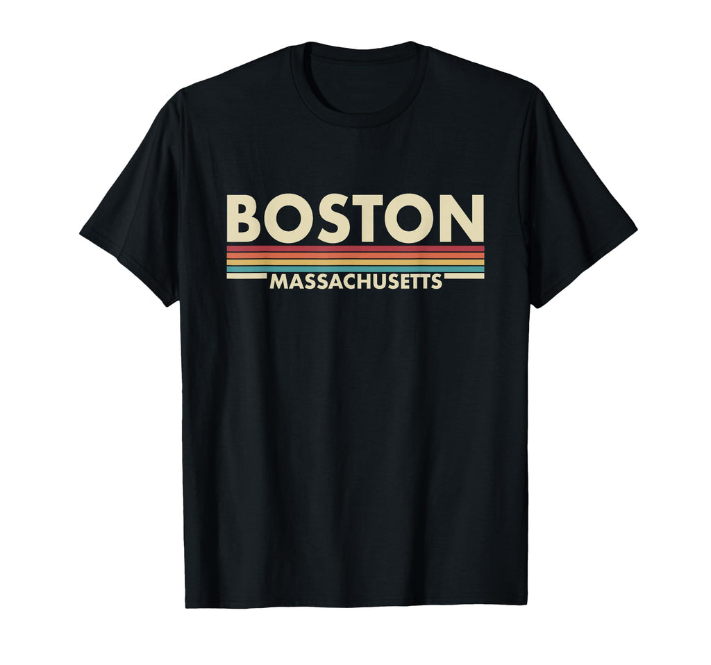 Boston Massachusetts Stripes T-Shirt - Trendy Graphic Men Women - T-Shirt, Sweatshirt, Hoodie