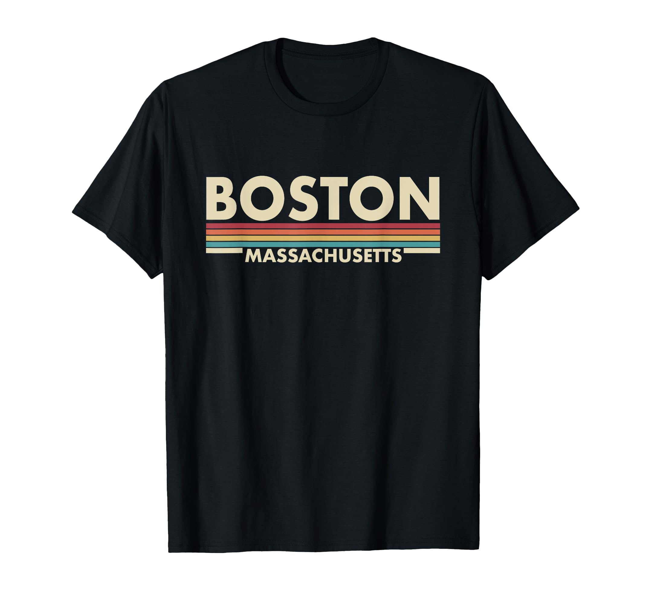 Boston Massachusetts Stripes T-Shirt - Trendy Graphic Men Women - T-Shirt, Sweatshirt, Hoodie