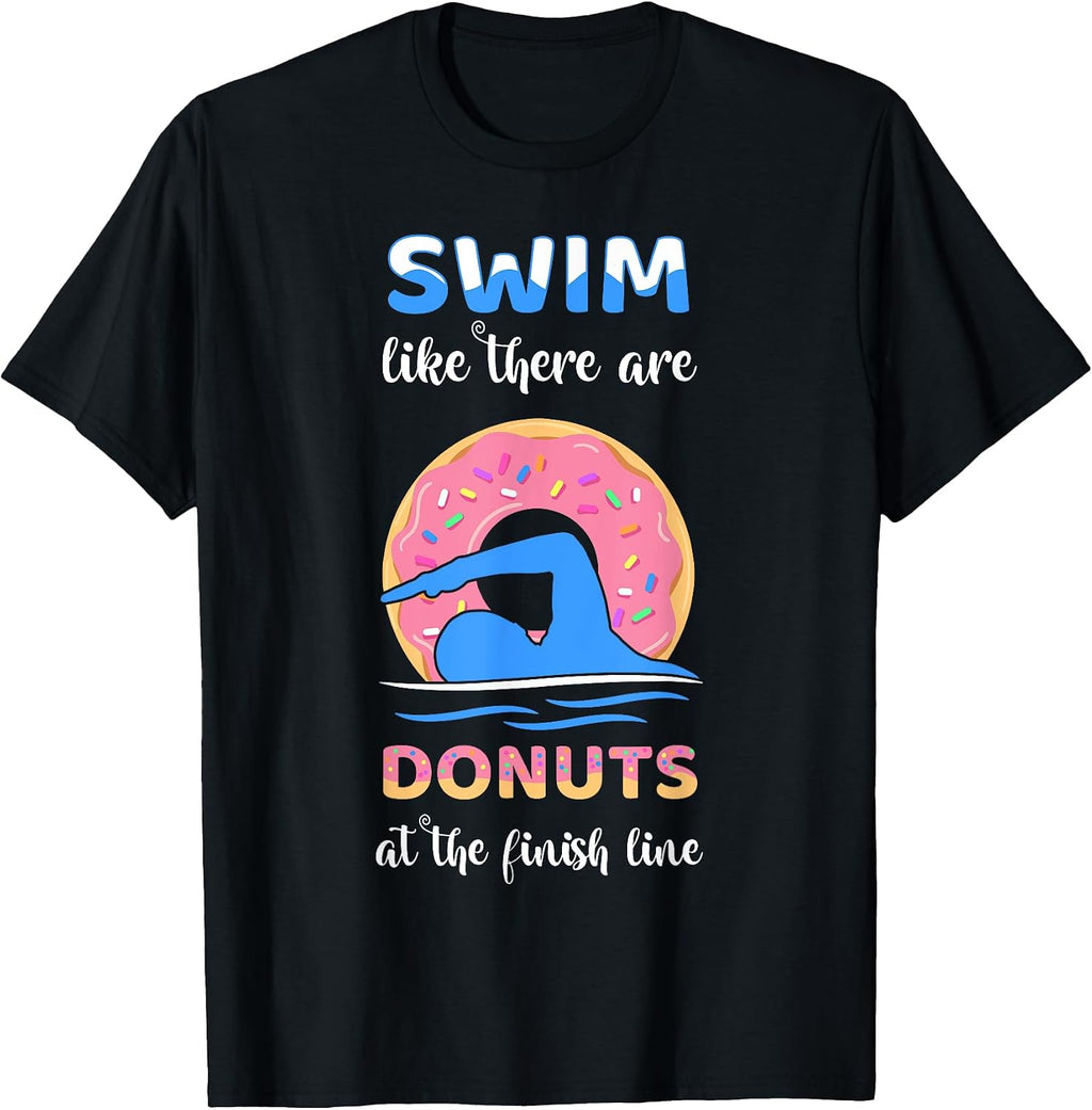 Funny Swimmer Donut Lover Apparel - Adult & Kids T-Shirts, Sweatshirts & Hoodies apparel design preview 1