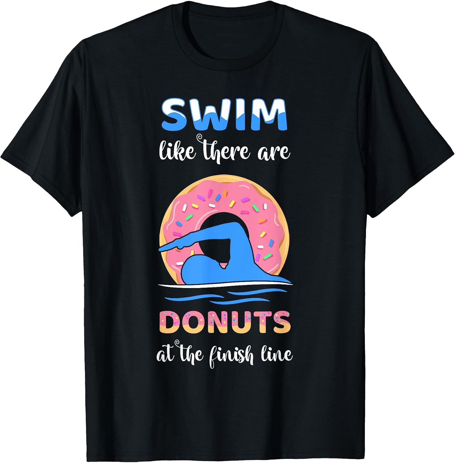 Funny Swimmer Donut Lover Apparel - Adult & Kids T-Shirts, Sweatshirts & Hoodies apparel design preview 1