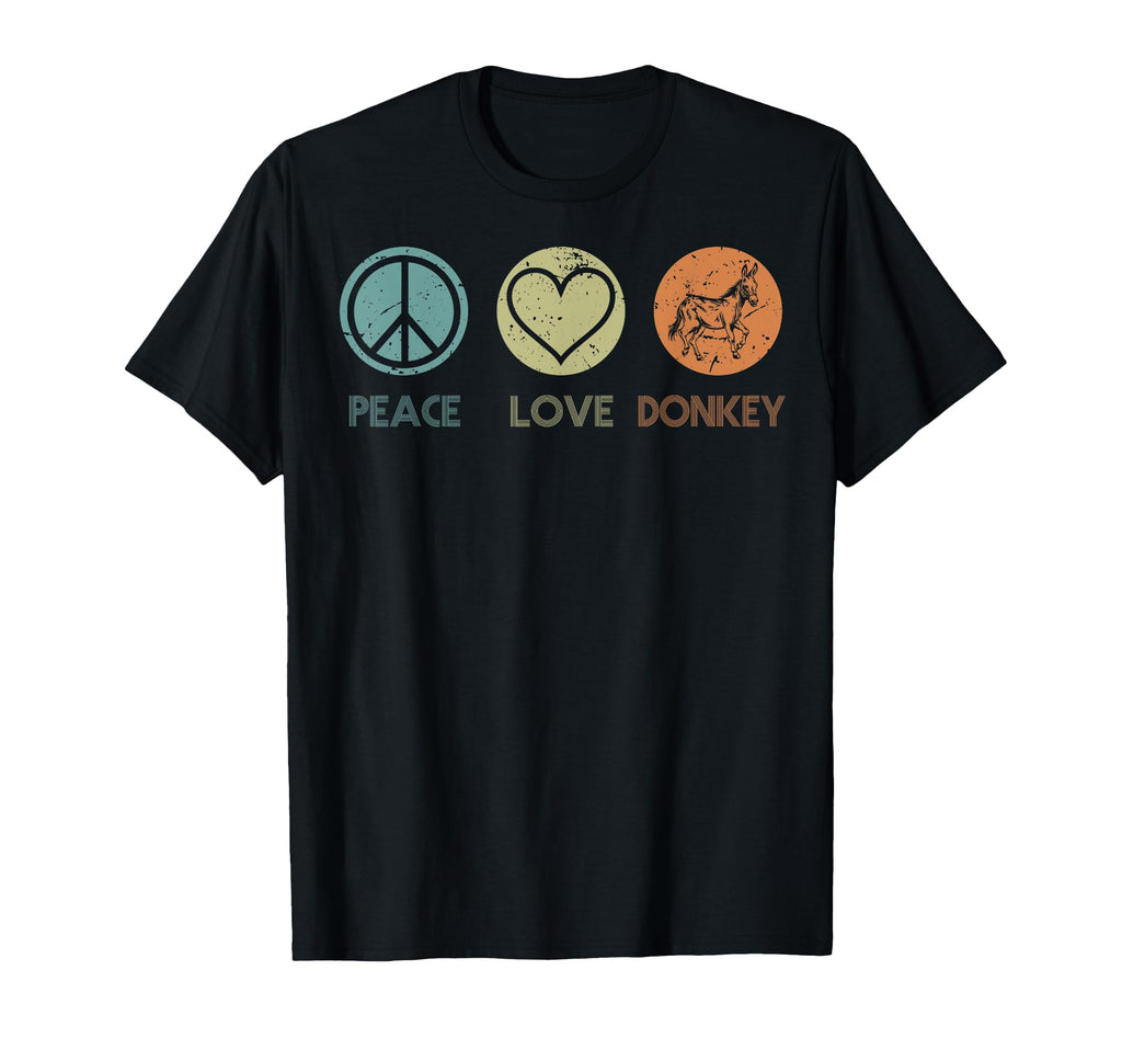 Peace Love Donkey Funny Donkey Lover T-Shirt - Novelty Apparel Men Women - T-Shirt, Sweatshirt, Hoodie
