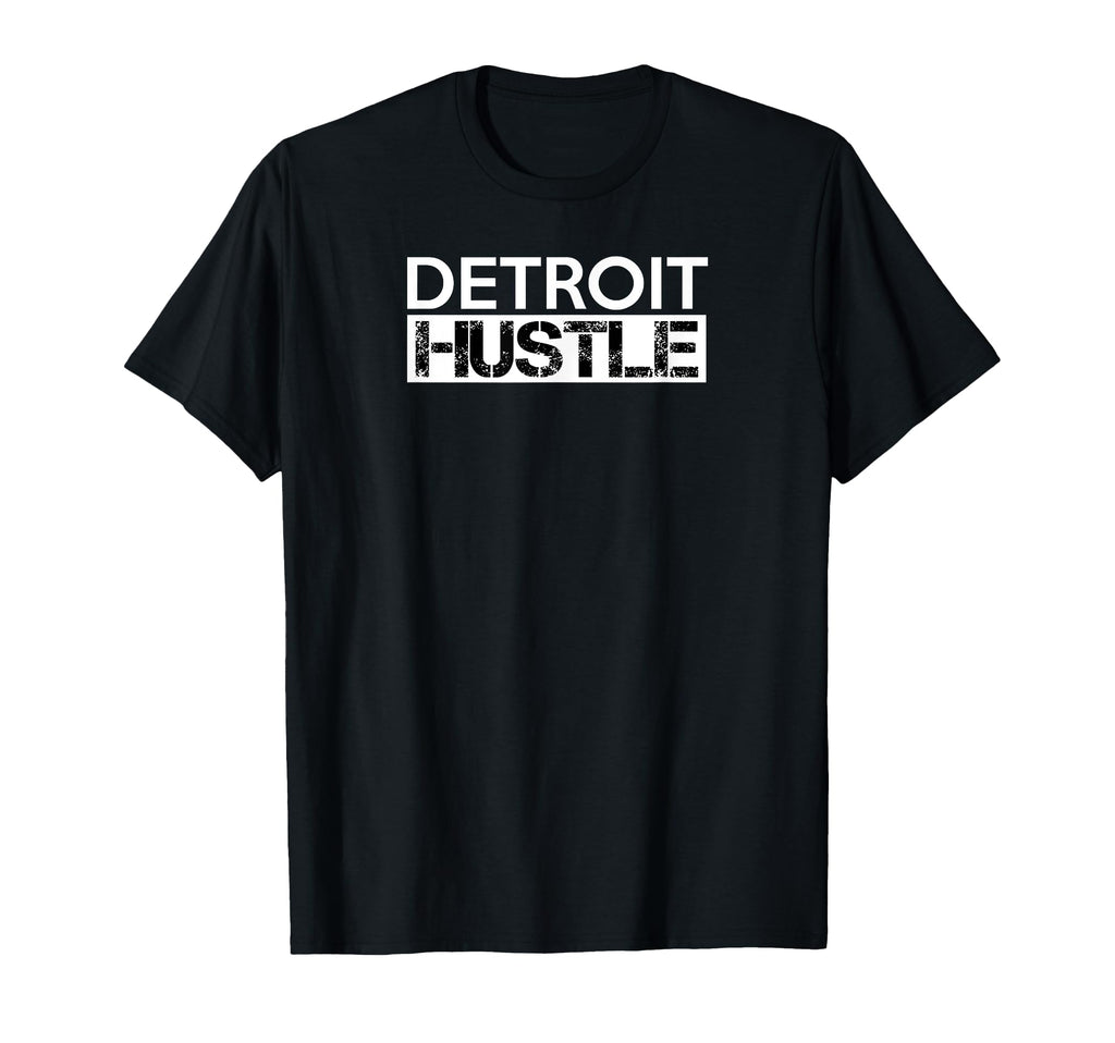 Detroit Hustle Baseball Football T-Shirt - Aesthetic Graphic for Adults - T-Shirt, Sweatshirt, Hoodie