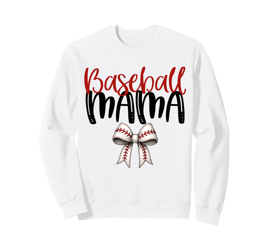 Baseball Mama Coquette Bow Game Sweatshirt - Aesthetic Graphic Men Women - T-Shirt, Sweatshirt, Hoodie