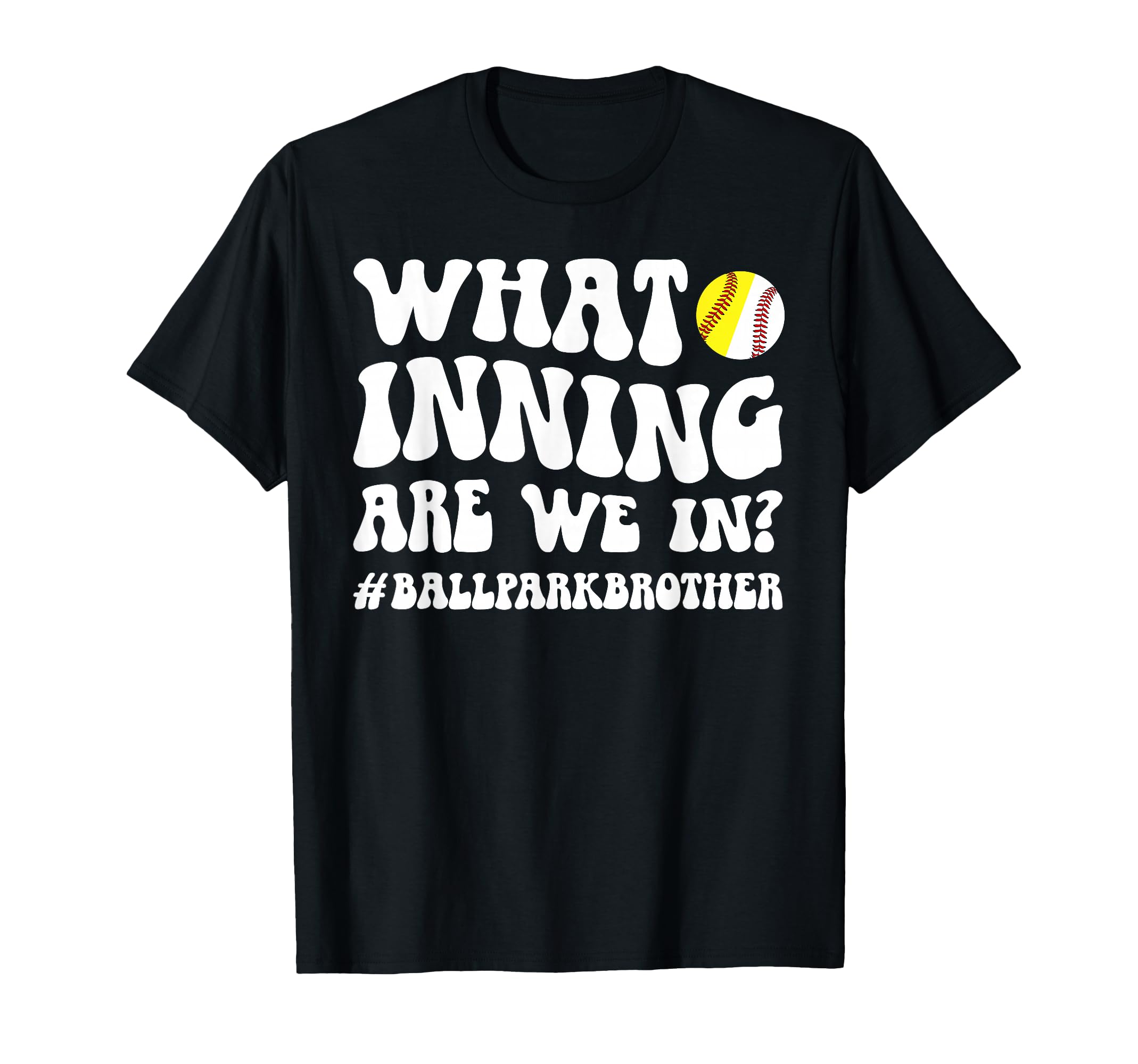 Ballpark Brother Groovy Softball T-Shirt - Custom Art Print Unisex - T-Shirt, Sweatshirt, Hoodie