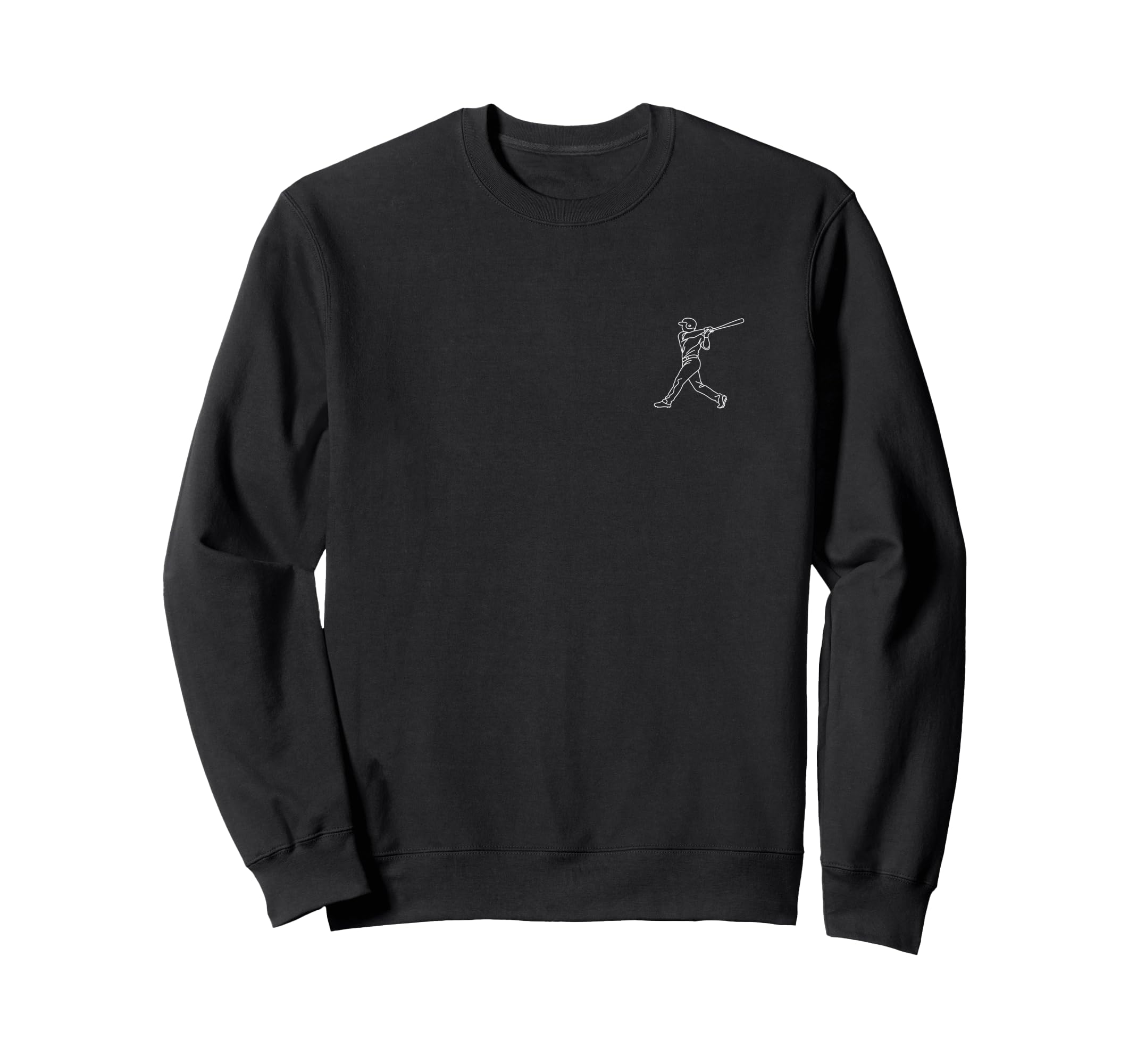 Baseball Minimalist Black And White Sweatshirt - Aesthetic Graphic Unisex - T-Shirt, Sweatshirt, Hoodie