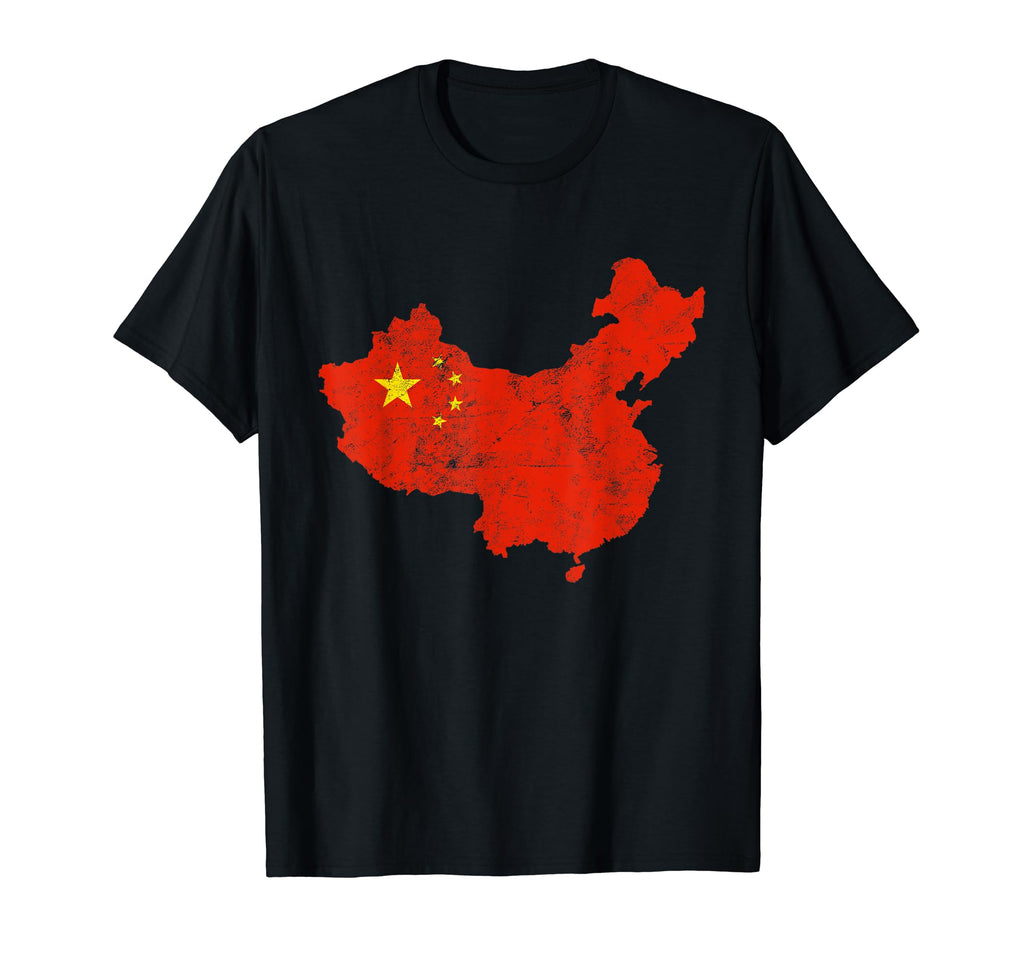 China Flag Distressed T-Shirt - Streetwear Style Men Women - T-Shirt, Sweatshirt, Hoodie