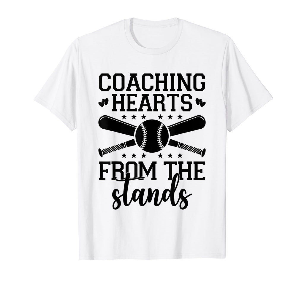 Coaching Hearts From Stands Baseball T-Shirt - Minimalist Print for Adults - T-Shirt, Sweatshirt, Hoodie