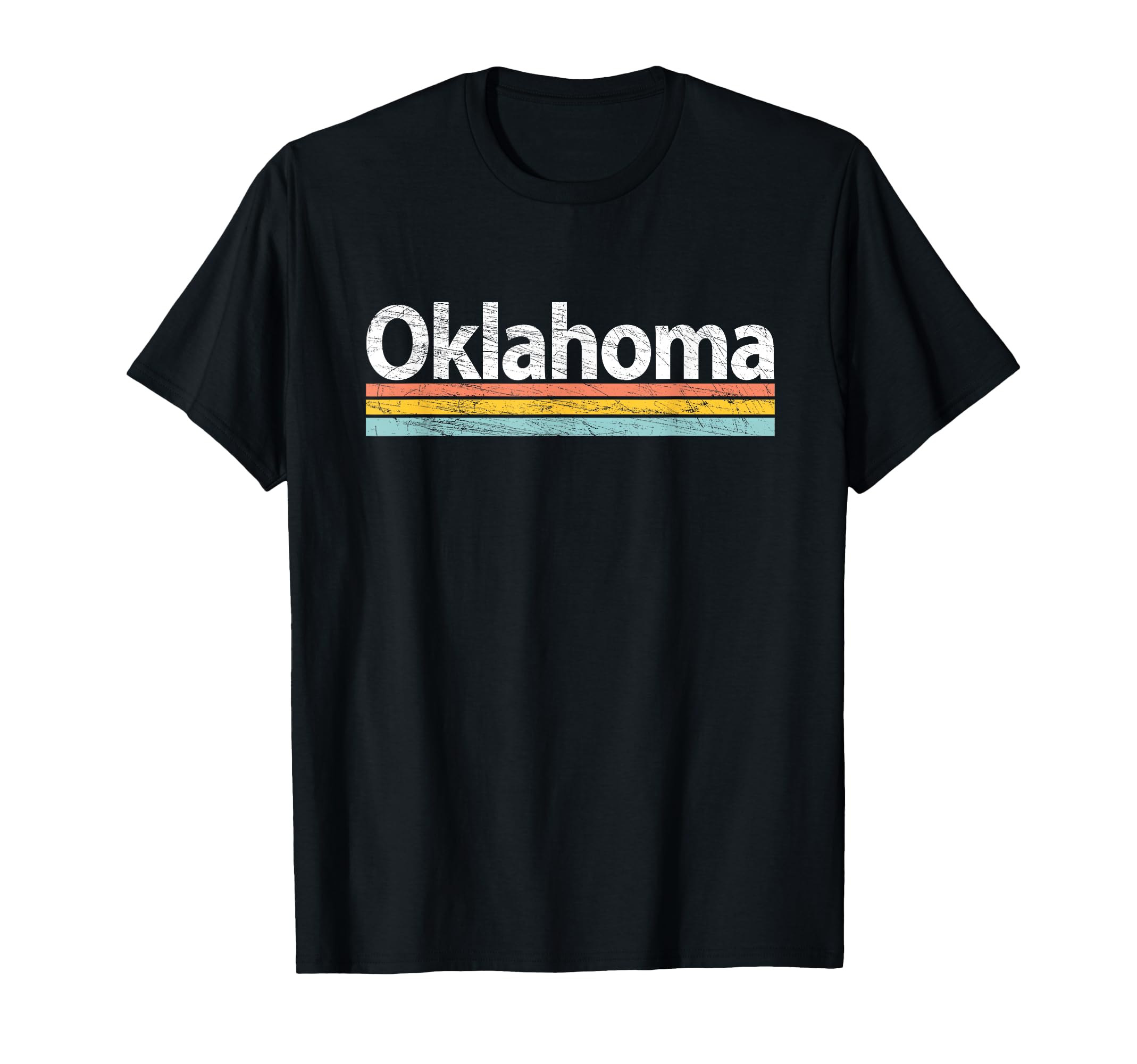 Oklahoma Worn Stripes T-Shirt - Fun Novelty Design Men Women - T-Shirt, Sweatshirt, Hoodie