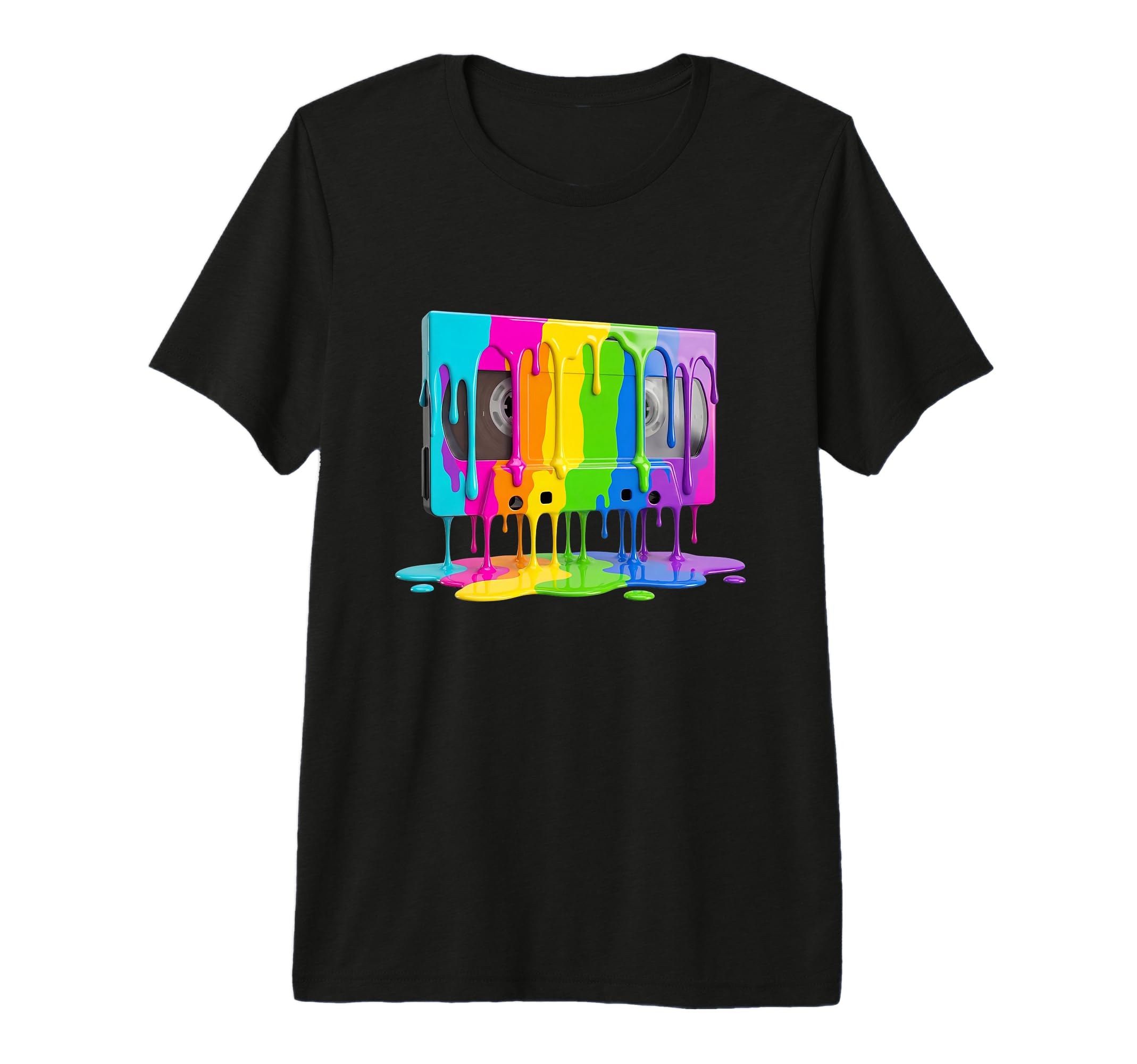 Dripping Paint Vhs Cassette 80S 90S T-Shirt - Fun Novelty Design Unisex - T-Shirt, Sweatshirt, Hoodie