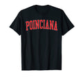 Poinciana Fl Varsity Red Text T-Shirt - Streetwear Style for Adults - T-Shirt, Sweatshirt, Hoodie