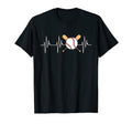 Baseball Heartbeat Sports Player Lover T-Shirt - Novelty Apparel Unisex - T-Shirt, Sweatshirt, Hoodie