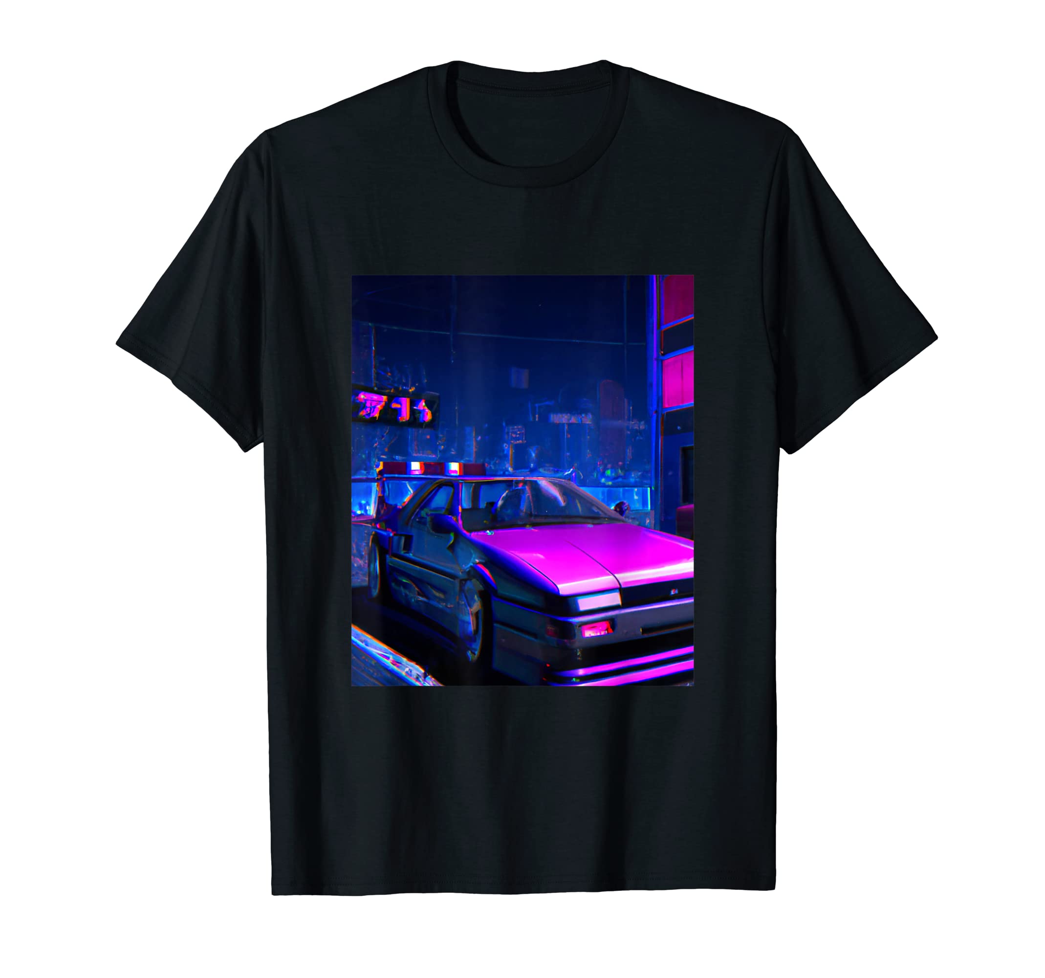 Vaporwave Car Synthwave City Vaporwave T-Shirt - Unique Graphic Unisex - T-Shirt, Sweatshirt, Hoodie