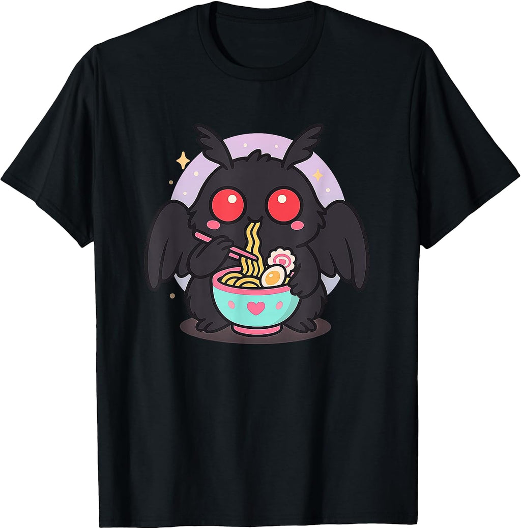 Cute Mothman Ramen Noodles Lover Merch Gifts - Adult & Kids T-Shirts, Sweatshirts & Hoodies apparel design preview 1