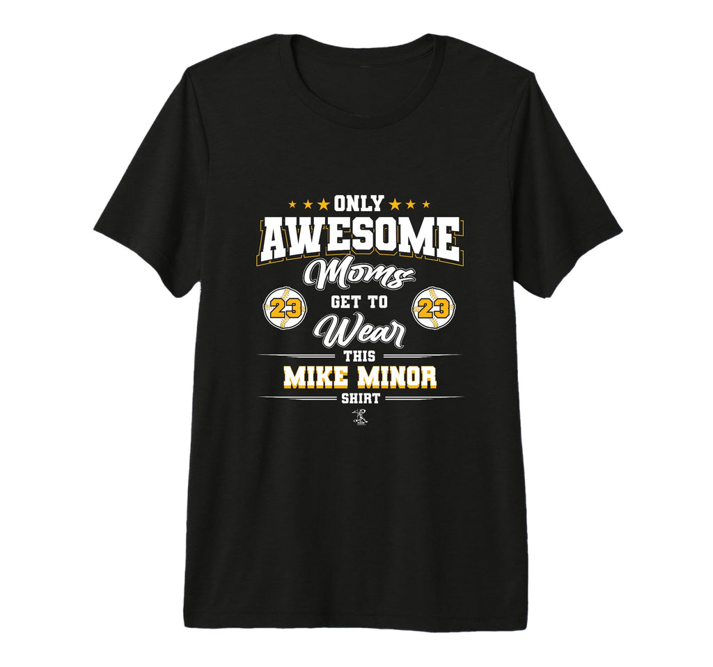 Mike Minor Awesome Moms Tri Blend T-Shirt - Graphic Print Men Women - T-Shirt, Sweatshirt, Hoodie