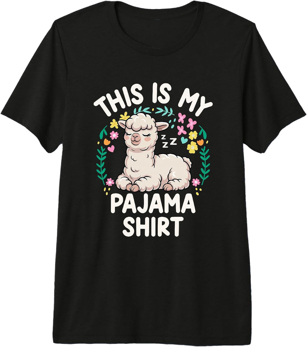 Pajama Day Alpaca Lazy Cuddle Sleep Humor - Adult & Kids T-Shirts, Sweatshirts & Hoodies apparel design preview 1