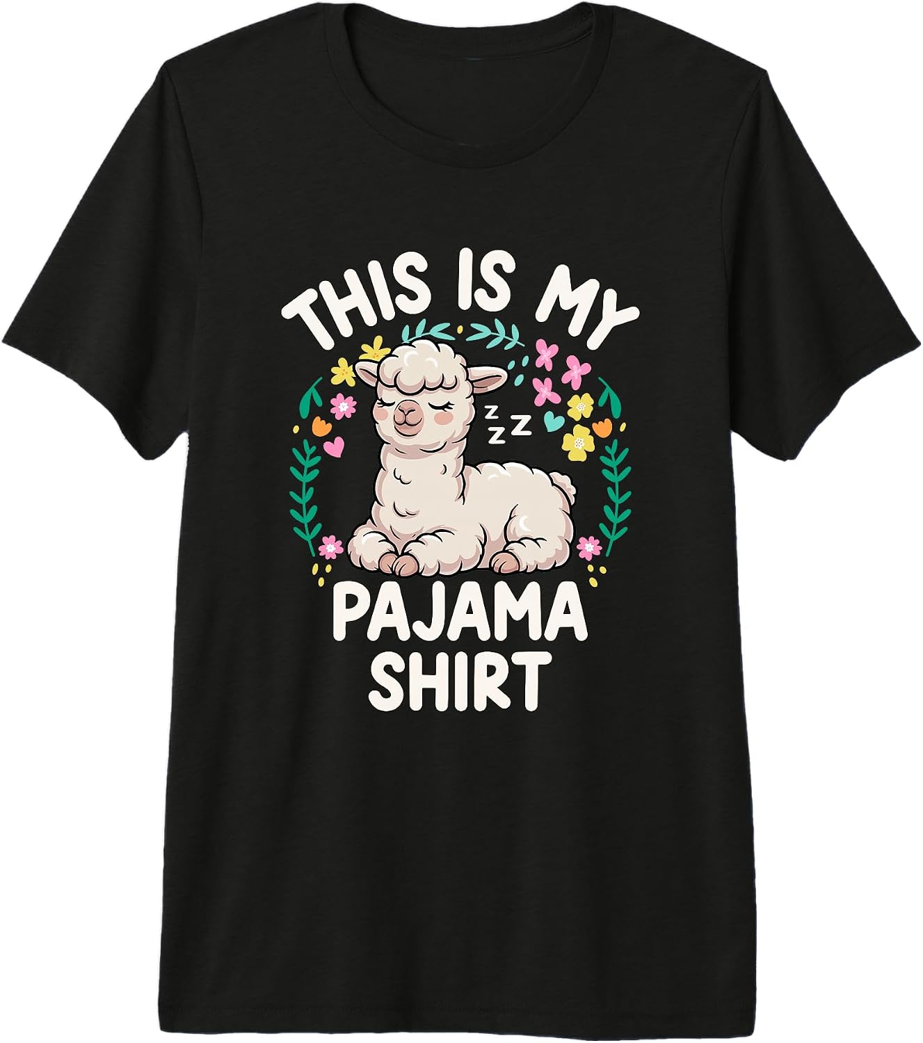 Pajama Day Alpaca Lazy Cuddle Sleep Humor - Adult & Kids T-Shirts, Sweatshirts & Hoodies apparel design preview 1