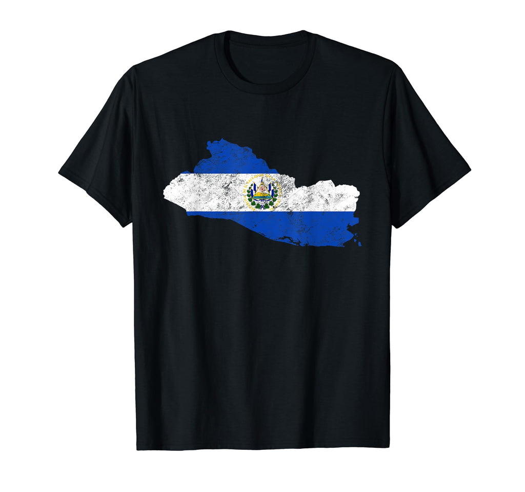 El Salvador Flag Distressed Gift T-Shirt - Novelty Apparel for Adults - T-Shirt, Sweatshirt, Hoodie
