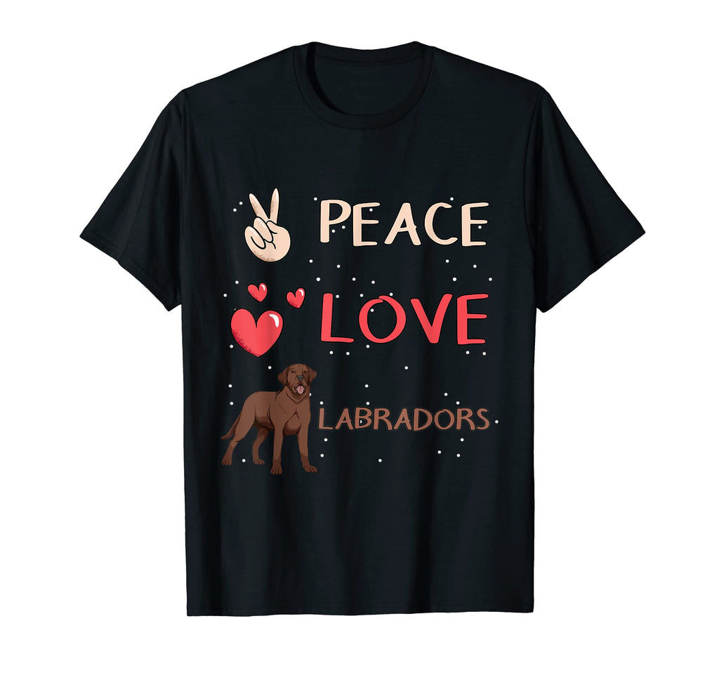 Chocolate Labrador Choco Lab Dog Peace T-Shirt - Graphic Print for Adults - T-Shirt, Sweatshirt, Hoodie