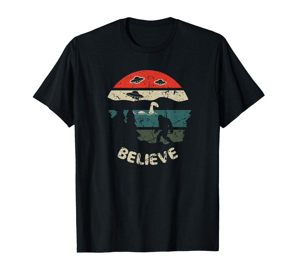 Ufo Nessie Bigfoot Sasquatch T-Shirt - Fun Novelty Design for Adults - T-Shirt, Sweatshirt, Hoodie