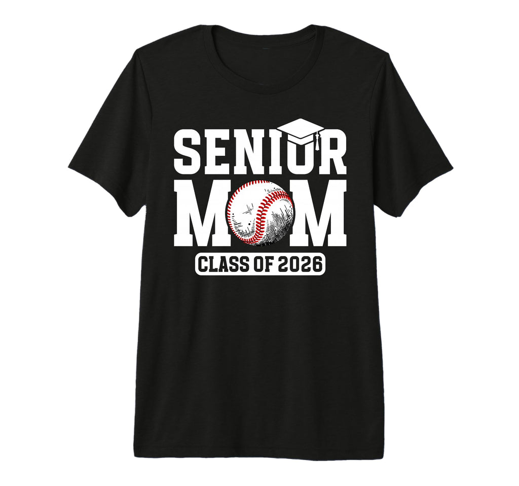Baseball Senior Mom Class 2026 Baseball T-Shirt - Minimalist Print Unisex - T-Shirt, Sweatshirt, Hoodie