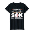Womens Warning Will Yell Son Has T-Shirt - Minimalist Print Unisex - T-Shirt, Sweatshirt, Hoodie