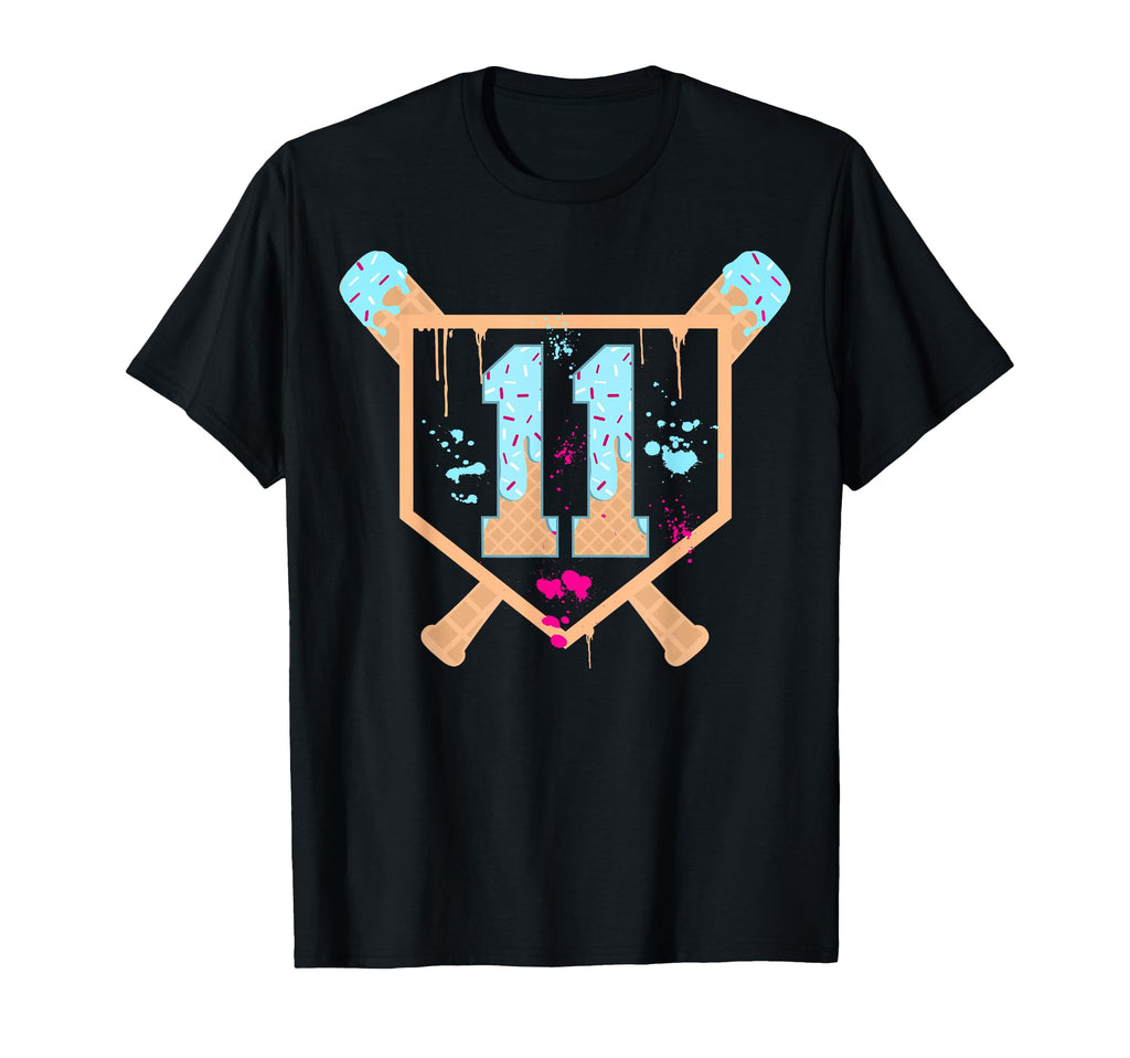 Baseball 11 Year Old Ice Cream Drip T-Shirt - Aesthetic Graphic Unisex - T-Shirt, Sweatshirt, Hoodie